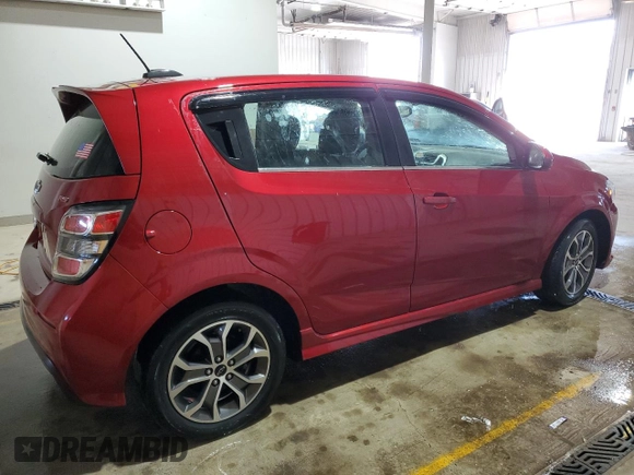 2019 Chevrolet Sonic LT with VIN 1G1JD6SB8K4106291, listed as a Copart auction lot 46584805 with 53,366 mi miles and Salvage title. Bid and sale history available at DreamBid. Image 3.