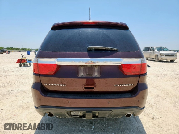 2012 Dodge Durango Citadel with VIN 1C4SDHET0CC120012, listed as a Copart auction lot 60443145 with 179,772 mi miles and Salvage title. Bid and sale history available at DreamBid. Image 6.