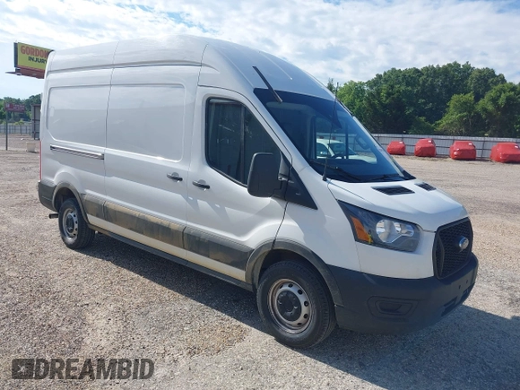 2023 Ford Transit Cargo with VIN 1FTBR1X81PKB46146, listed as a IAAI auction lot 42180262 with 75,169 mi miles and . Bid and sale history available at DreamBid. Image 1.