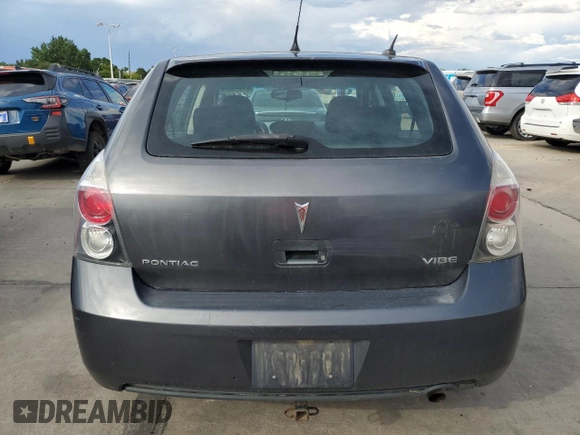 2010 Pontiac Vibe w/1SB with VIN 5Y2SP6E00AZ400220, listed as a Copart auction lot 67419024 with 156,165 mi miles and Non Repairable. Bid and sale history available at carsss.com. Image 6.