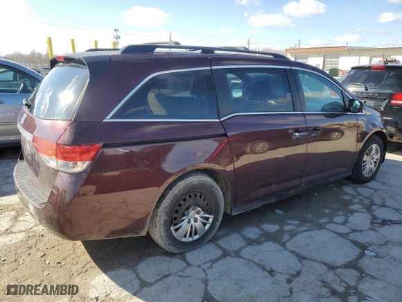 2014 Honda Odyssey LX with VIN 5FNRL5H26EB043624, listed as a Copart auction lot 47410315 with 185,302 mi miles and Salvage Title. Bid and sale history available at carsss.com. Image 3.