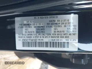 2015 Mazda CX-5 Grand Touring with VIN JM3KE4DY7F0481883, listed as a IAAI auction lot 42091709 with 184,248 mi miles and . Bid and sale history available at DreamBid. Image 9.