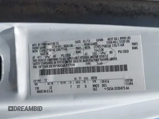 2013 Ford Econoline Cargo Commercial с VIN 1FTNE2EW1DDA31708, выставлен на аукционе IAAI как лот 42734811 с пробегом Не указан миль и . История ставок и продаж доступна на DreamBid. Изображение 9.