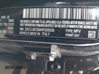 2017 Jeep Renegade Trailhawk z VIN ZACCJBCB9HPG55038, wystawiony jako IAAI lot #41737043 z przebiegiem 103 488 mil mil oraz . Historia ofert i sprzedaży dostępna na DreamBid. Obrazek 9.