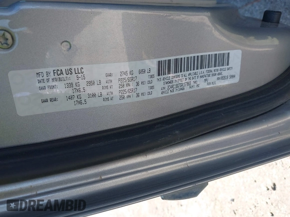 2016 Chrysler Town & Country Touring with VIN 2C4RC1BG7GR157863, listed as a IAAI auction lot 41849422 with 218,936 mi miles and . Bid and sale history available at DreamBid. Image 9.
