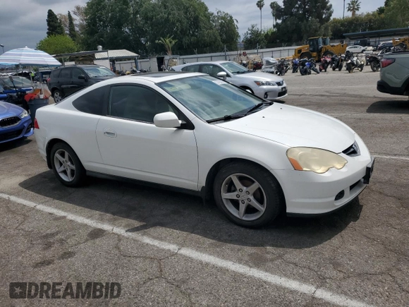 2002 Acura RSX Auto with VIN JH4DC54852C013753, listed as a Copart auction lot 53722285 with 296,540 mi miles and Salvage Title. Bid and sale history available at carsss.com. Image 4.