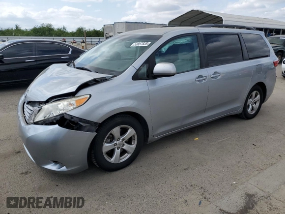 2015 Toyota Sienna LE AAS with VIN 5TDKK3DCXFS610082, listed as a Copart auction lot 53857835 with 119,335 mi miles and Salvage Title. Bid and sale history available at carsss.com. Image 1.