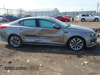 2014 Kia Optima SXL Turbo with VIN 5XXGR4A62EG323308, listed as a IAAI auction lot 42069853 with 118,168 mi miles and . Bid and sale history available at DreamBid. Image 13.