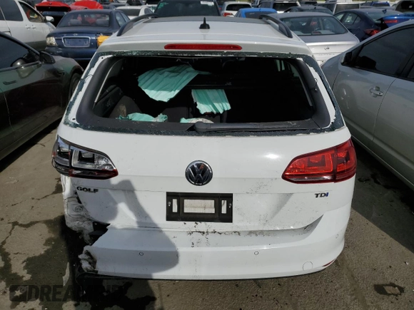 2015 Volkswagen Golf SportWagen TDI SE with VIN 3VWFA7AU6FM520479, listed as a Copart auction lot 49284544 with 76,488 mi miles. Bid and sale history available at carsss.com. Image 6.