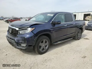 2021 Honda Ridgeline RTL-E with VIN 5FPYK3F7XMB022704, listed as a Copart auction lot 47239635 with 31,428 mi miles and Salvage Title. Bid and sale history available at carsss.com. Image 1.