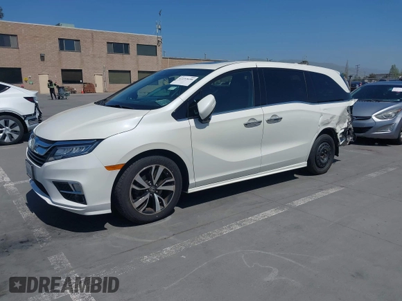 2018 Honda Odyssey Elite with VIN 5FNRL6H92JB005420, listed as a IAAI auction lot 42193696 with 78,623 mi miles and . Bid and sale history available at DreamBid. Image 19.