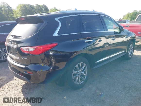 2015 Infiniti QX60 with VIN 5N1AL0MM9FC505692, listed as a IAAI auction lot 42137655 with 162,077 mi miles and . Bid and sale history available at DreamBid. Image 4.