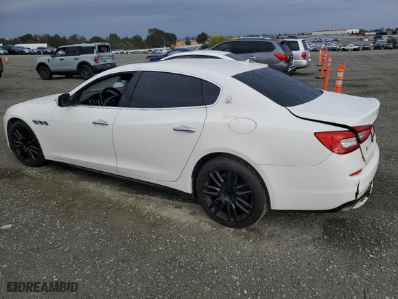 2015 Maserati Quattroporte S Q4 with VIN ZAM56RRAXF1145386, listed as a Copart auction lot 80719194 with 98,194 mi miles and Salvage Title. Bid and sale history available at carsss.com. Image 2.