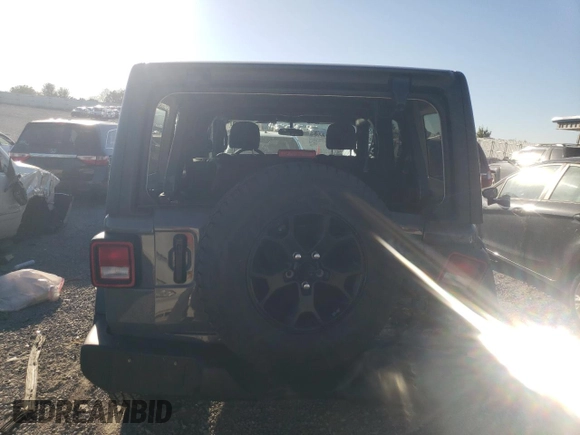 2022 Jeep Wrangler Unlimited Willys with VIN 1C4HJXDN2NW273413, listed as a Copart auction lot 75307094 with 28,091 mi miles and Salvage Title. Bid and sale history available at DreamBid. Image 6.