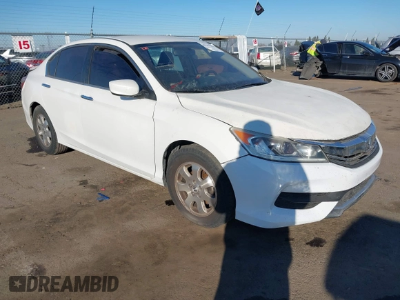 2017 Honda Accord Sedan LX with VIN 1HGCR2F3XHA217420, listed as a IAAI auction lot 41347762 with Not Provided miles. Bid and sale history available at carsss.com. Image 1.