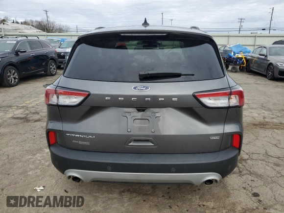 2022 Ford Escape Titanium Plug-In Hybrid with VIN 1FMCU0LZ9NUA41010, listed as a Copart auction lot 52054455 with 45,323 mi miles and Salvage title. Bid and sale history available at DreamBid. Image 6.