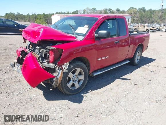 2008 Nissan Titan SE with VIN 1N6BA06A58N352220, listed as a IAAI auction lot 41857113 with Not Provided miles. Bid and sale history available at carsss.com. Image 2.