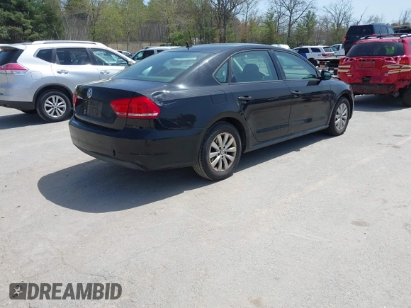 2012 Volkswagen Passat S with VIN 1VWAP7A39CC025836, listed as a IAAI auction lot 42148349 with 215,546 mi miles and . Bid and sale history available at DreamBid. Image 4.