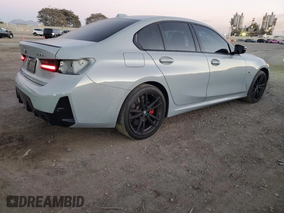 2023 BMW 3 Series 330e with VIN 3MW39FF03P8D07348, listed as a Copart auction lot 89401225 with 36,005 mi miles and Salvage Title. Bid and sale history available at carsss.com. Image 3.