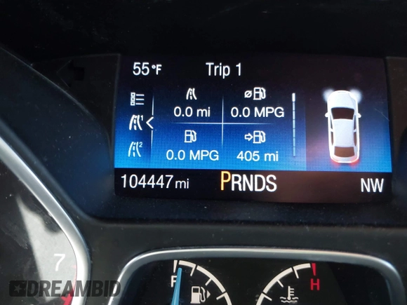 2015 Ford Focus SE with VIN 1FADP3F24FL362949, listed as a IAAI auction lot 41621904 with 104,447 mi miles. Bid and sale history available at carsss.com. Image 15.