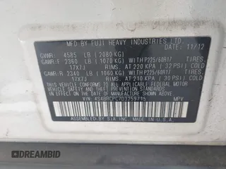 2013 Subaru Outback Limited с VIN 4S4BRCPC7D3259715, выставлен на аукционе IAAI как лот 42594425 с пробегом 193 867 миль миль и . История ставок и продаж доступна на DreamBid. Изображение 9.