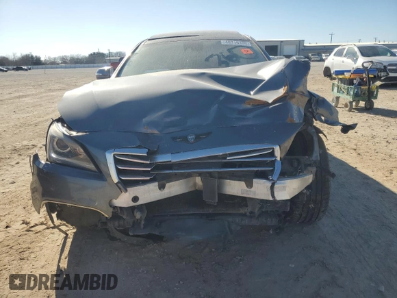 2015 Hyundai Genesis 5.0L with VIN KMHGN4JF4FU064002, listed as a Copart auction lot 46716195 with 138,992 mi miles and Salvage Title. Bid and sale history available at carsss.com. Image 5.