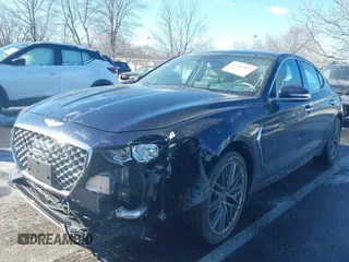 2019 Genesis G70 2.0T Advanced with VIN KMTG64LA0KU036566, listed as a IAAI auction lot 41263302 with 23,331 mi miles. Bid and sale history available at carsss.com. Image 6.