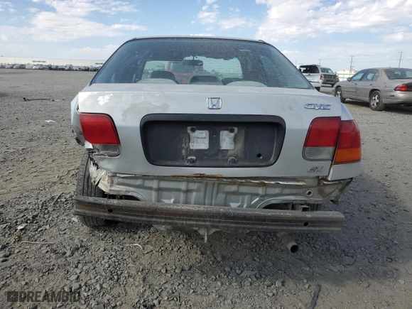 1996 Honda Civic EX with VIN 1HGEJ8645TL004349, listed as a Copart auction lot 72640994 with 241,878 mi miles and Salvage Title. Bid and sale history available at carsss.com. Image 6.