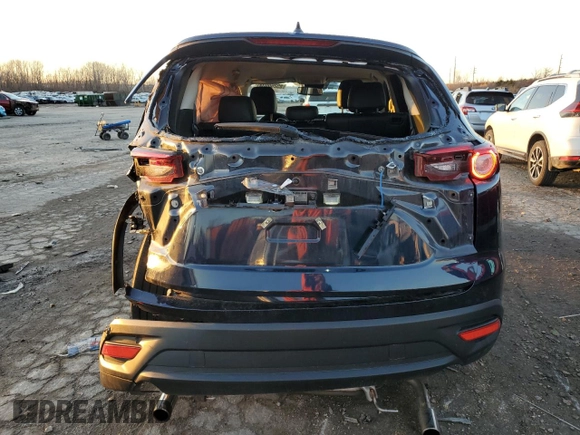 2022 Mazda CX-9 Touring with VIN JM3TCBCY4N0602027, listed as a Copart auction lot 85260034 with 27,407 mi miles and Salvage Title. Bid and sale history available at carsss.com. Image 6.