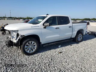 2024 Chevrolet Silverado 1500 Custom with VIN 1GCPABEK9RZ131695, listed as a Copart auction lot 53248475 with 8,413 mi miles and Salvage Title. Bid and sale history available at DreamBid. Image 1.