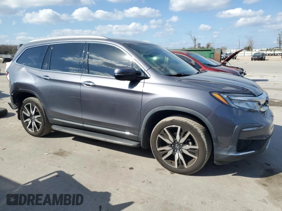 2021 Honda Pilot Touring 8-Passenger with VIN 5FNYF5H96MB033111, listed as a Copart auction lot 44386445 with 41,814 mi miles and Salvage Title. Bid and sale history available at DreamBid. Image 4.