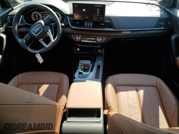 2021 Audi Q5 Premium Plus with VIN WA1BAAFY6M2010268, listed as a Copart auction lot 60370325 with 38,227 mi miles and Salvage title. Bid and sale history available at DreamBid. Image 8.