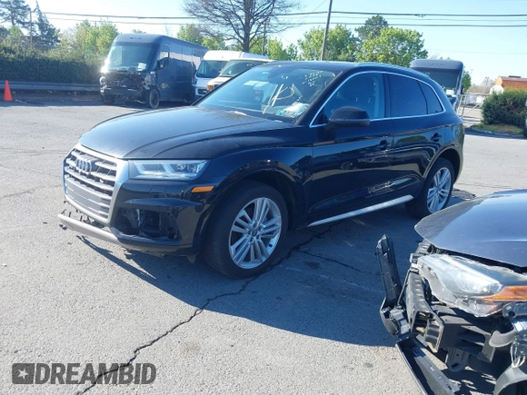 2018 Audi Q5 Premium Plus with VIN WA1BNAFY1J2126669, listed as a IAAI auction lot 41877318 with 44,397 mi miles. Bid and sale history available at carsss.com. Image 2.