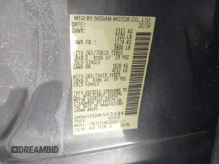 2017 Nissan Titan SV z VIN 1N6AA1E52HN515444, wystawiony jako IAAI lot #42020151 z przebiegiem 156 391 mil mil oraz . Historia ofert i sprzedaży dostępna na DreamBid. Obrazek 9.