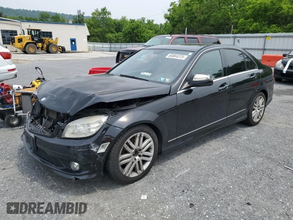 2009 Mercedes-Benz C 300 Sport with VIN WDDGF81X09F282812, listed as a Copart auction lot 60884375 with 99,782 mi miles and Salvage title. Bid and sale history available at DreamBid. Image 1.