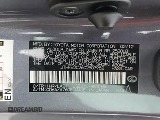 2012 Lexus IS 350 C с VIN JTHFE2C26C2507982, выставлен на аукционе Copart как лот 76410914 с пробегом 88 312 миль миль и На запчасти • Non repairable. История ставок и продаж доступна на DreamBid. Изображение 13.