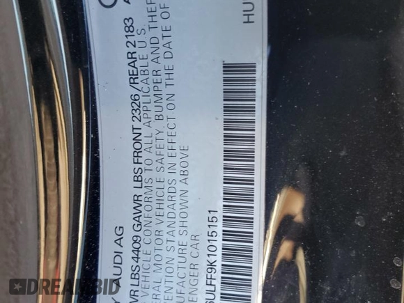 2019 Audi A3 Cabriolet Premium z VIN WAU6ULFF9K1015151, wystawiony jako Copart lot #53030735 z przebiegiem 21 016 mil mil oraz Szkody całkowita. Historia ofert i sprzedaży dostępna na DreamBid. Obrazek 13.