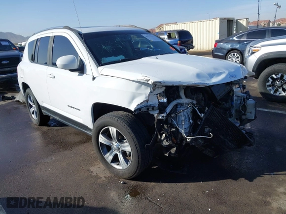 2016 Jeep Compass High Altitude Edition with VIN 1C4NJDEB8GD546245, listed as a IAAI auction lot 41557037 with 116,672 mi miles. Bid and sale history available at carsss.com. Image 1.