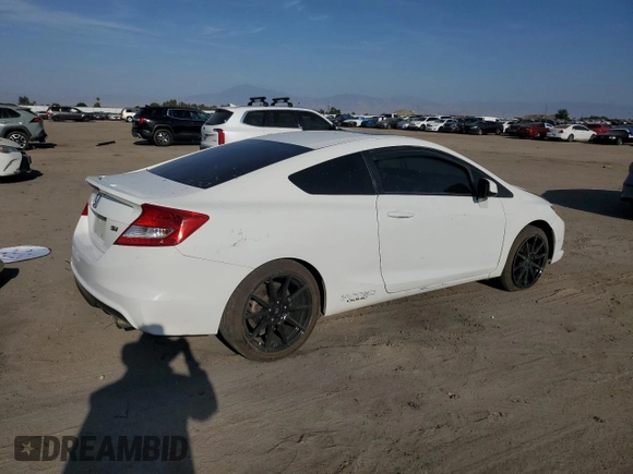 2012 Honda Civic Si with VIN 2HGFG4A58CH701393, listed as a Copart auction lot 60273605 with Not provided miles and Salvage title. Bid and sale history available at DreamBid. Image 3.