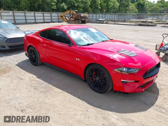 2019 Ford Mustang EcoBoost z VIN 1FA6P8TH9K5124317, wystawiony jako IAAI lot #42627934 z przebiegiem 39 869 mil mil oraz . Historia ofert i sprzedaży dostępna na DreamBid. Obrazek 1.
