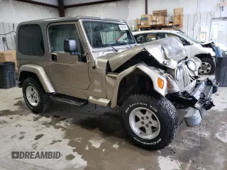 2004 Jeep Wrangler Sahara with VIN 1J4FA59S14P770952, listed as a Copart auction lot 66498694 with 112,649 mi miles and Salvage Title. Bid and sale history available at carsss.com. Image 4.