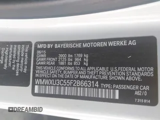 2015 MINI Hardtop 4 Door S z VIN WMWXU3C55F2B66314, wystawiony jako IAAI lot #42211312 z przebiegiem 101 395 mil mil oraz . Historia ofert i sprzedaży dostępna na DreamBid. Obrazek 9.