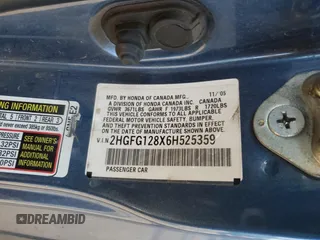 2006 Honda Civic Cpe EX with VIN 2HGFG128X6H525359, listed as a Copart auction lot 67657284 with 162,571 mi miles and Salvage Title. Bid and sale history available at carsss.com. Image 14.