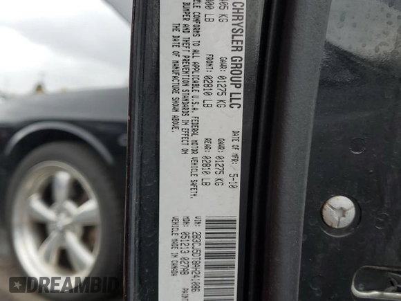 2010 Dodge Challenger R/T z VIN 2B3CJ5DT8AH241086, wystawiony jako Copart lot #80115224 z przebiegiem 110 689 mil mil oraz Szkoda całkowita • Salvage title. Historia ofert i sprzedaży dostępna na DreamBid. Obrazek 12.