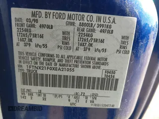 1999 Ford F-250 XL с VIN 1FTNX21F0XEA21055, выставлен на аукционе IAAI как лот 41337200 с пробегом 173 431 миль миль и . История ставок и продаж доступна на DreamBid. Изображение 9.