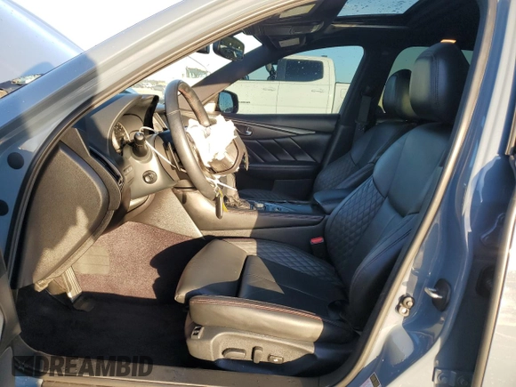 2022 Infiniti Q50 Red Sport 400 with VIN JN1FV7DP0NM370069, listed as a Copart auction lot 80541084 with 26,013 mi miles and Salvage Title. Bid and sale history available at DreamBid. Image 7.