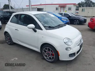 2013 FIAT 500 Sport with VIN 3C3CFFBR4DT536389, listed as a IAAI auction lot 42408544 with 64,913 mi miles and . Bid and sale history available at DreamBid. Image 1.