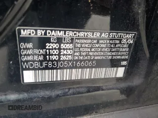 2005 Mercedes-Benz E 500 z VIN WDBUF83J05X166065, wystawiony jako Copart lot #85929754 z przebiegiem 117 199 mil mil oraz Szkoda całkowita • Salvage title. Historia ofert i sprzedaży dostępna na DreamBid. Obrazek 12.