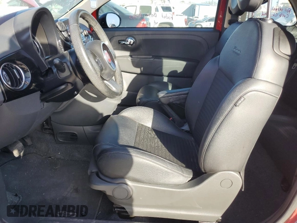 2017 FIAT 500 Pop with VIN 3C3CFFKR4HT600890, listed as a Copart auction lot 49456795 with 61,356 mi miles and Salvage title. Bid and sale history available at DreamBid. Image 7.