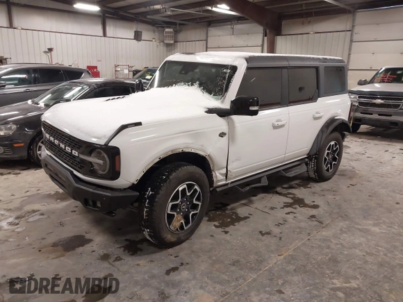 2021 Ford Bronco with VIN 1FMEE5DP6MLA71957, listed as a IAAI auction lot 41587072 with 42,896 mi miles and . Bid and sale history available at DreamBid. Image 2.